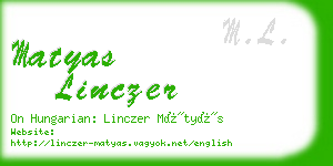 matyas linczer business card